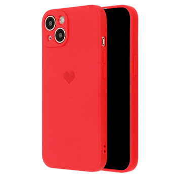SILICONE HEART CASE Rot für Samsung Galaxy A13 5G / A04s
