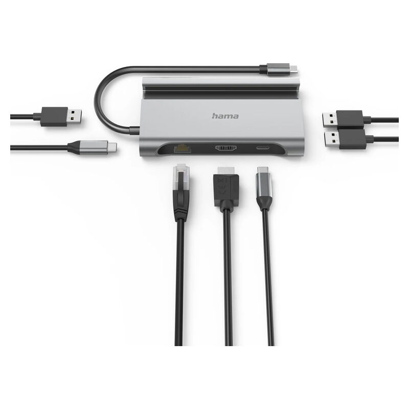 Hama 7in1-USB-C HUB Multiport Adapt (grau) 