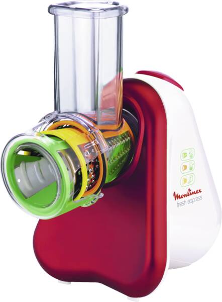 Moulinex Reibe DJ7535 Fresh Express 3in1 Metallicrot-Weiss