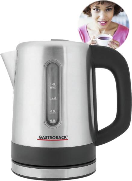 Gastroback Wasserkocher 42435 Design Wasserkocher Mini Edelstahl