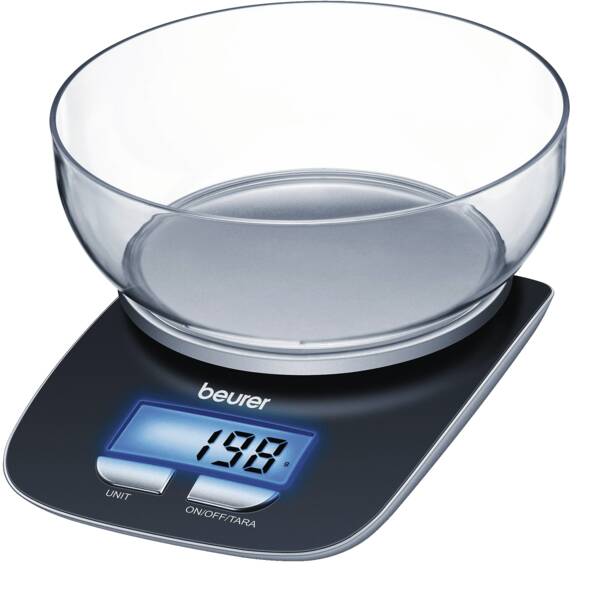 Beurer Küchenwaage KS 25 Schwarz-Glas