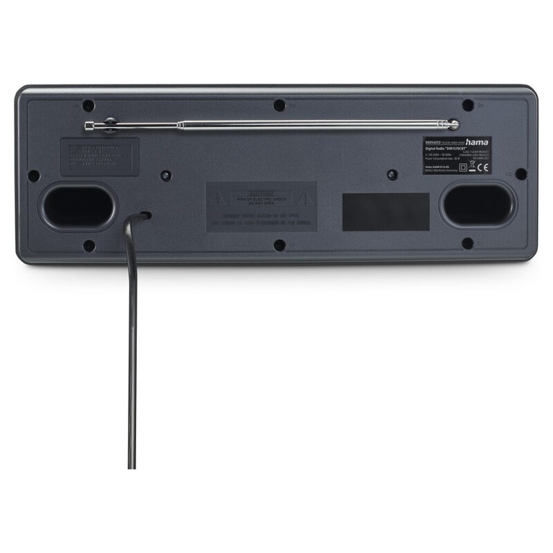 Hama Digitalradio DR1560CBT, CD,FM/DAB/DAB+, Bluetooth RX, Radiowecker, Schwarz