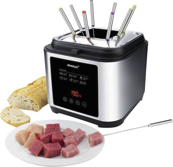 Steba Fondue-Fritteuse DF 150F Edelstahl-Schwarz
