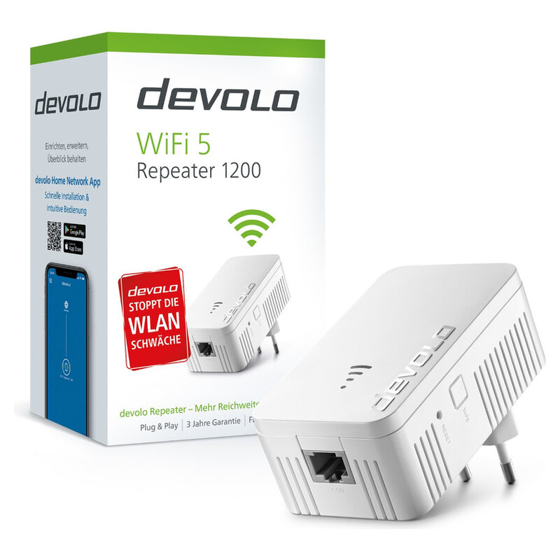 devolo WiFi 5 Repeater 1200 weiss