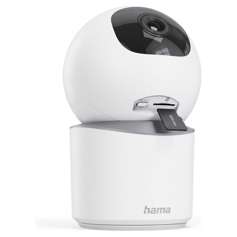 Hama WLAN-Überwachungskamera 1080p, mit App, Bewegungsmelder und Nachtsichtfunktion, indoor, Weiss