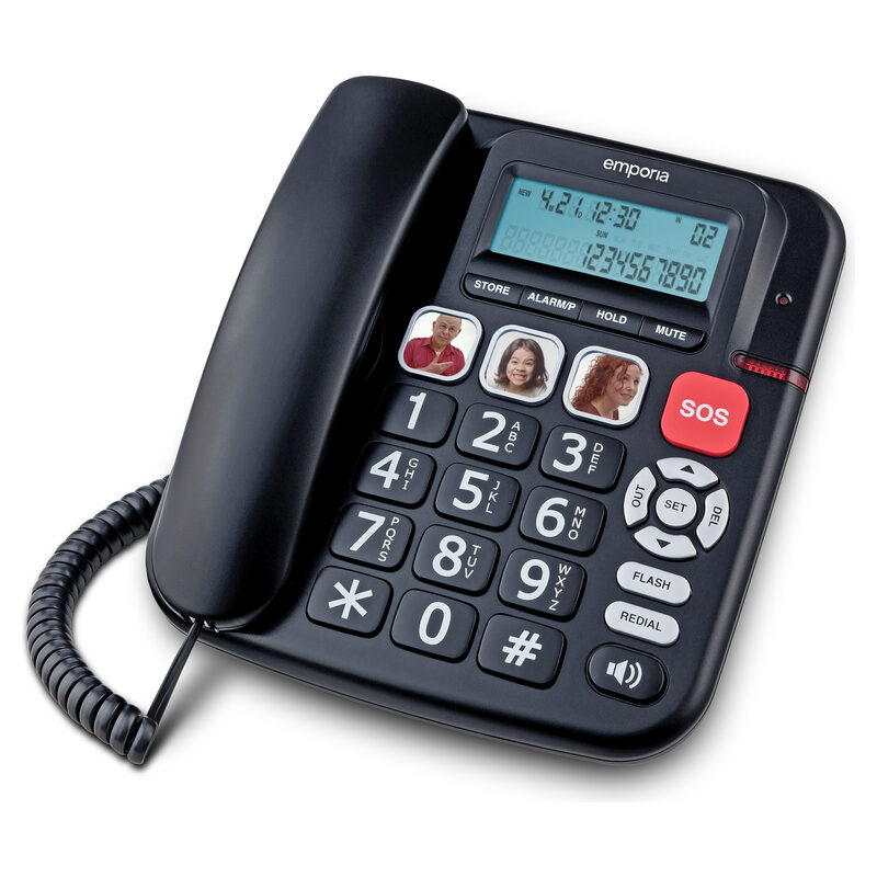 Emporia KFT20 Gross Tasten Telefon, schwarz