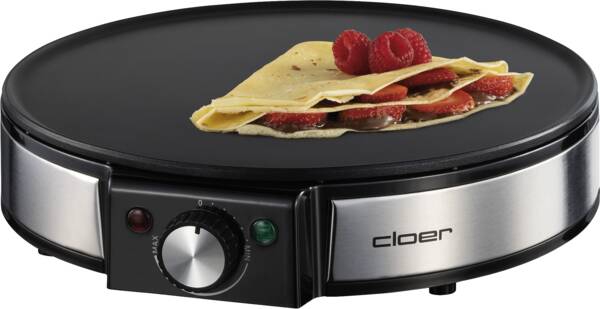 Cloer Crêpesmaker Crepes Maker 6630 Edelstahl-Schwarz