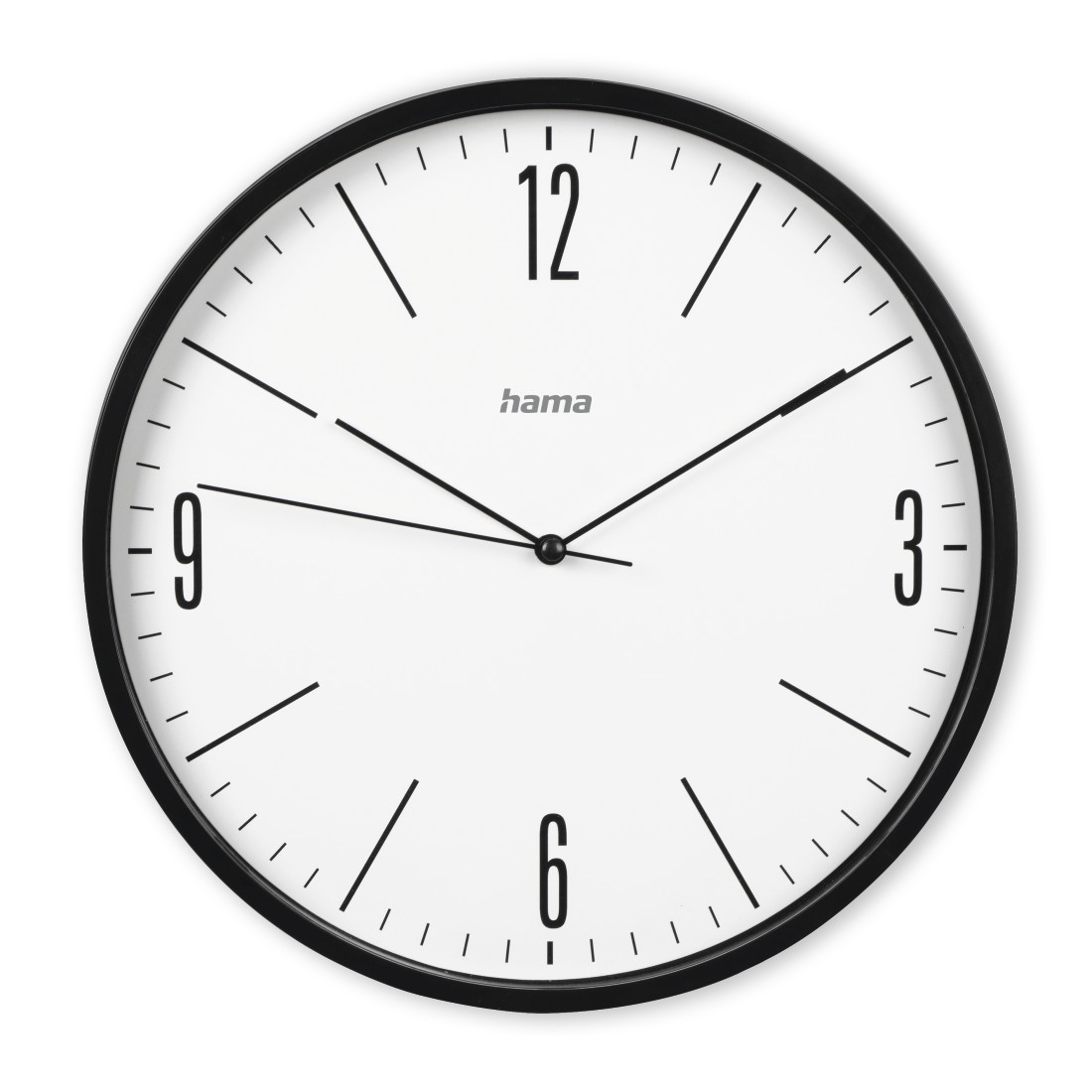 Hama Wanduhr "Elegante", Ø 30 cm, geräuscharm, Schwarz