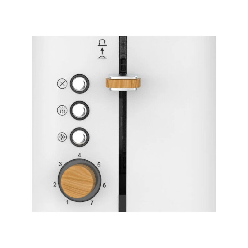 ECG ST 2768 Timber, Toaster mit 2 Fächer, weiss