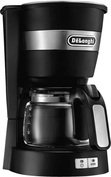 De´Longhi Filterkaffeemaschine ICM 14011.BK Active Schwarz-Silber