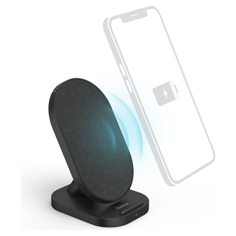 Hama QI-Ladestation / Wireless charger QI-FC10S-Fab, Schwarz