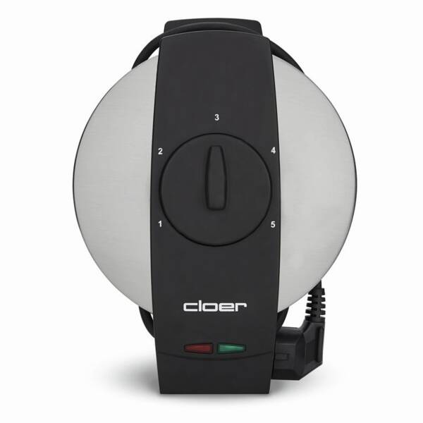 Cloer Waffeleisen Waffelautomat 1639SR Edelstahl-Schwarz