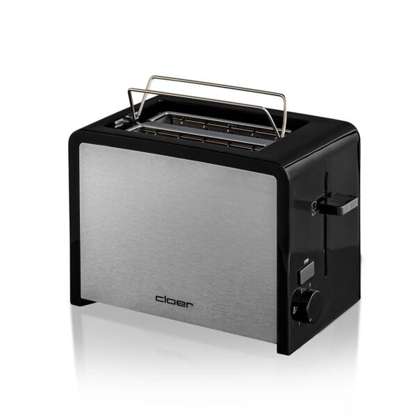 Cloer 2-Scheiben-Toaster Toaster 3210 Schwarz-Edelstahl