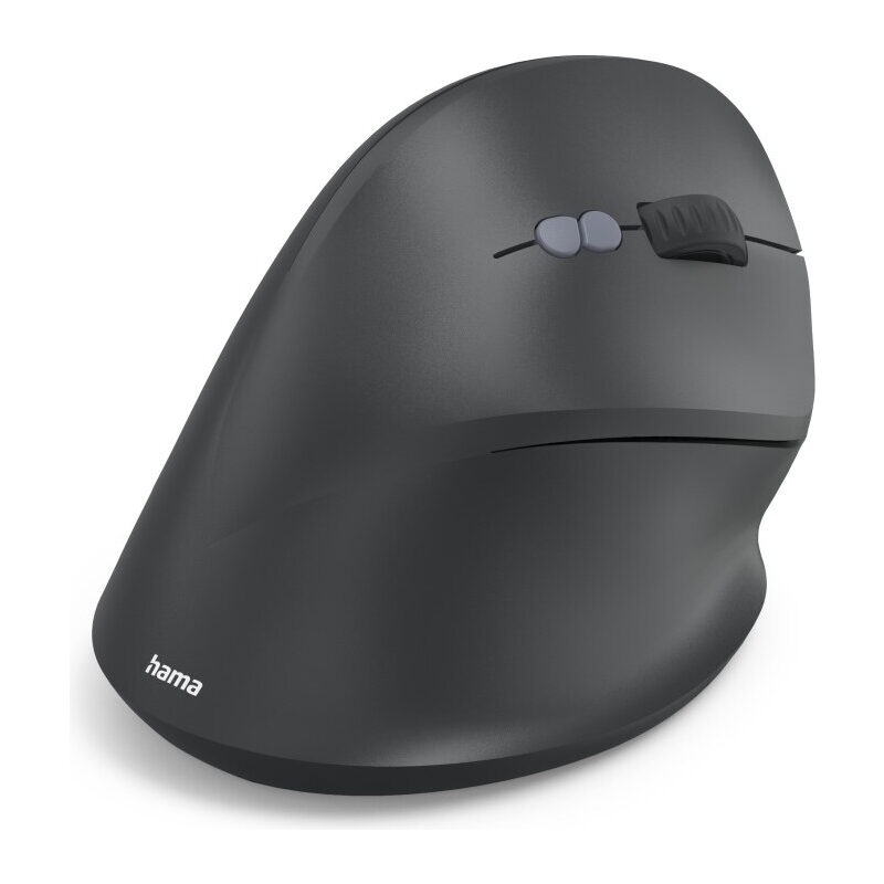HAMA Vertikale, ergonomische 7-Tasten-Funkmaus EWM-500R, Schwarz