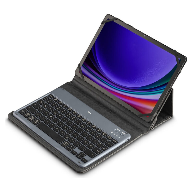 Hama Tablet-Tasche mit Bluetooth-Tastatur Travel 500, universal, 18-28cm (7-11) Schwarz/Grau