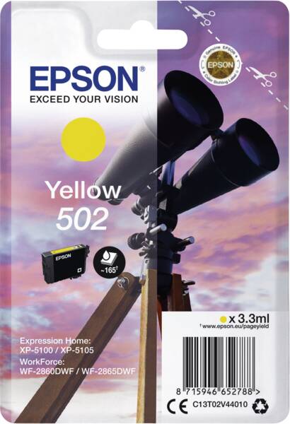 Epson Tintenpatrone 502 Gelb