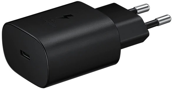 Samsung Schnellladegerät 25W USB USB-C ohne Kabel schwarz