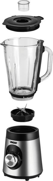 Unold Standmixer 78625 Standmixer Edel Edelstahl-Schwarz