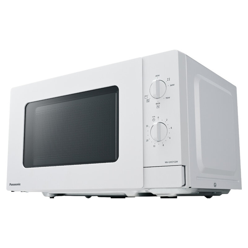 Panasonic NN-GM21QWEPG, Mikrowelle mit Grillfunktion und Drehteller aus Glas, weiss