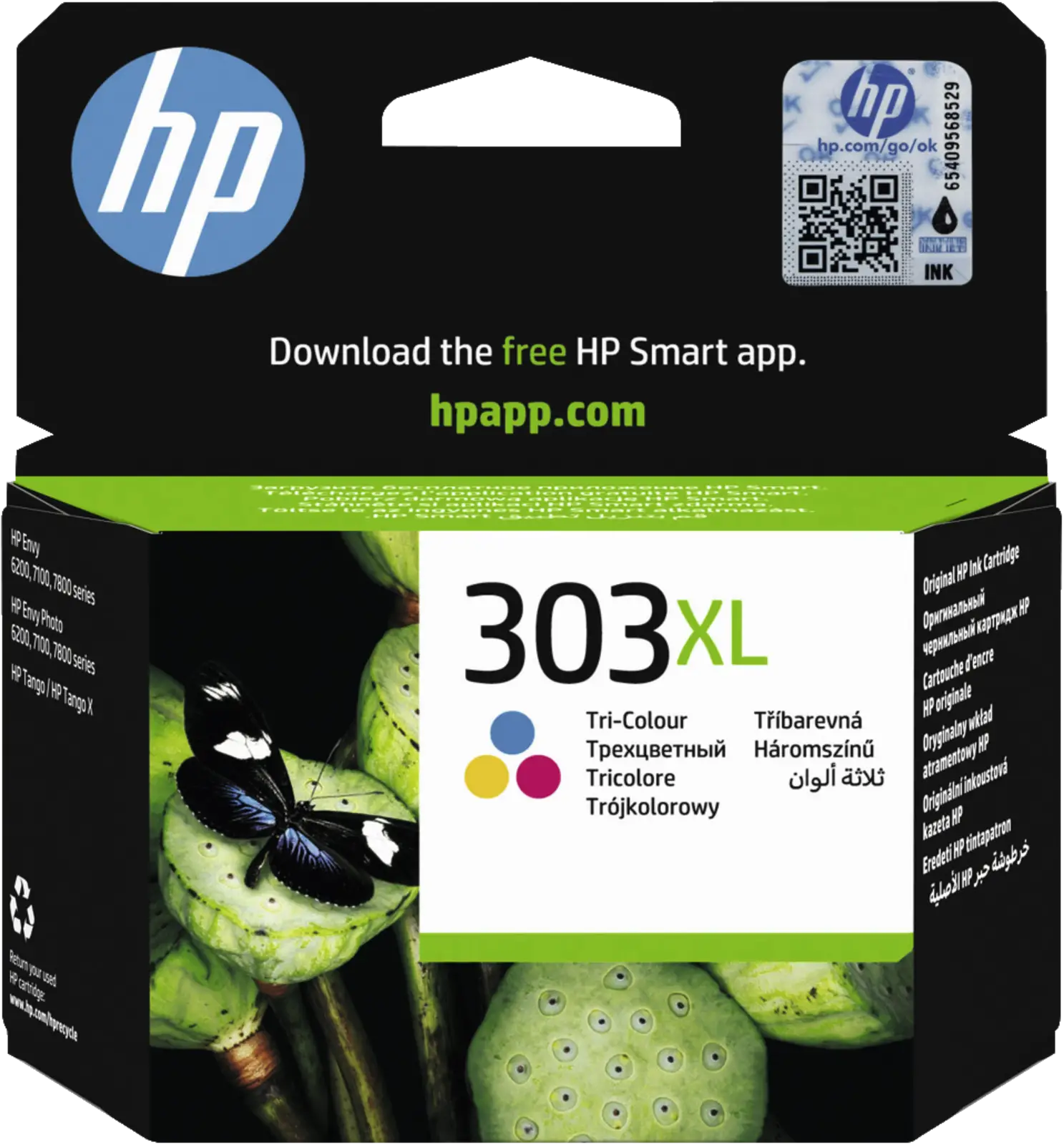HP 303X Tri-Color Original Ink Cartridge hohe Reichweite — Mehrfarbig