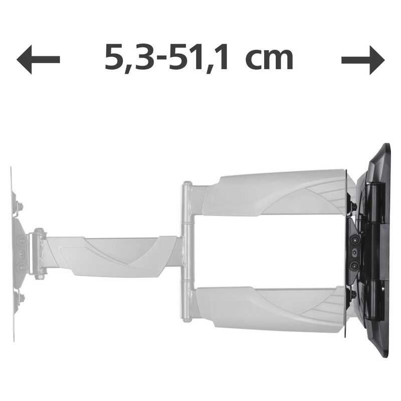 Hama TV-Wandhalterung,FULLMOTION 122cm (48), VESA 75x75 bis 200x200, max.35kg, Schwarz