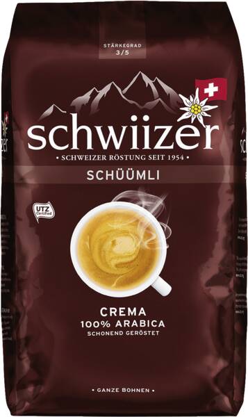 Schwiizer Schüümli Kaffee Schwiizer Crema 1Kg