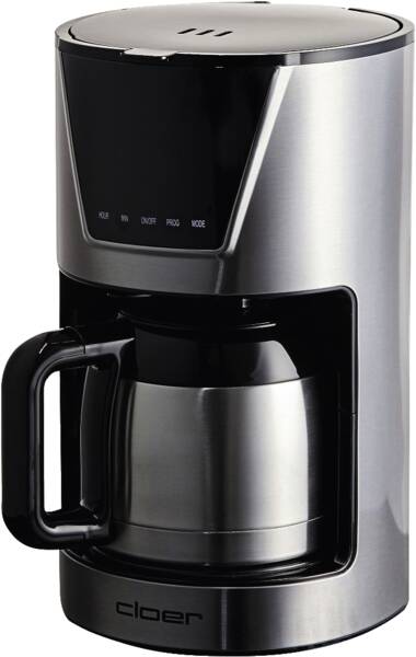 Cloer Filterkaffeemaschine 5258 Edelstahl-Schwarz