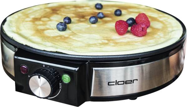 Cloer Crêpesmaker Crepes Maker 6630 Edelstahl-Schwarz