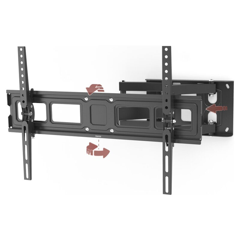 Hama TV-Wandhalterung FULLMOTION, 216 cm (85), VESA 100x100 bis 600x400, max.50kg, Schwenkarm, neigbar, ausziehbar, Schwarz