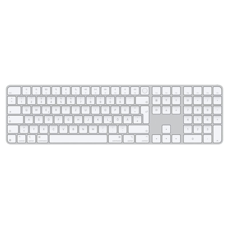 Apple Magic Keyboard DE, Touch ID, Num. Keypad, weiß