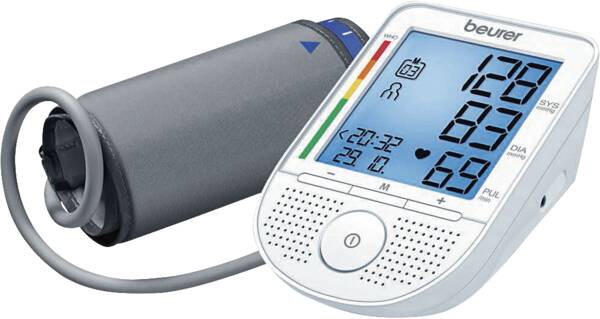Beurer Blutdruckmessgerät BM 49 Weiss-Grau