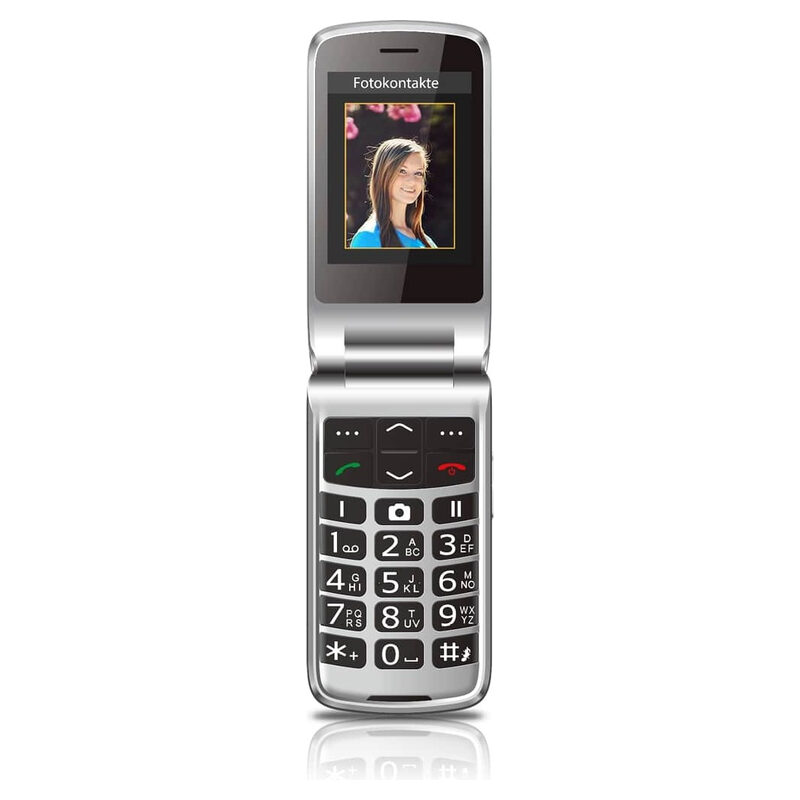 Beafon SL645 LTE inkl. Ladeschale, schwarz/silber