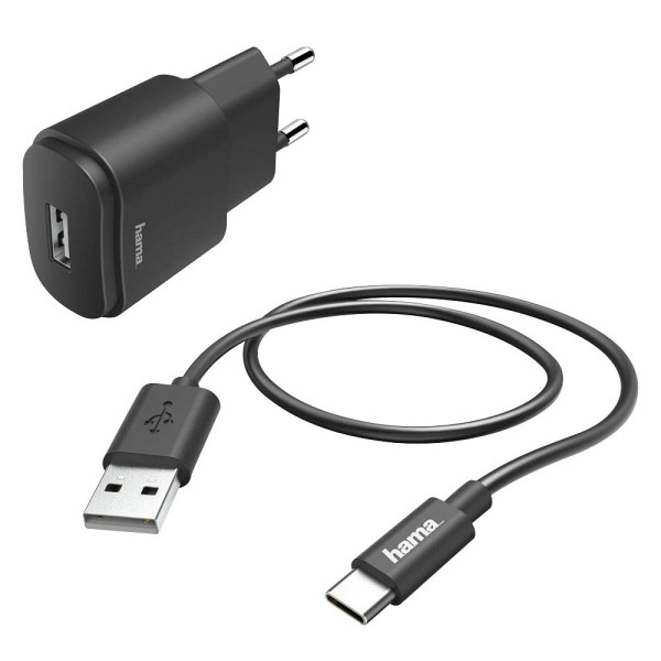 Hama Ladeset, USB-C, 12 W, Schwarz