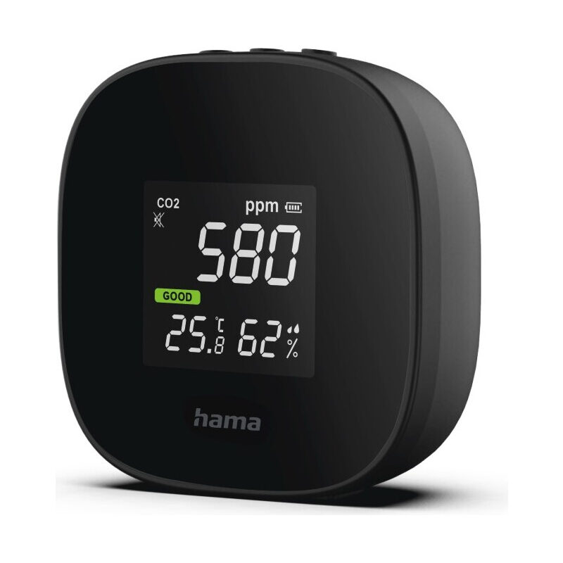Hama Luftqualitätsmessgerät Safe, Schwarz