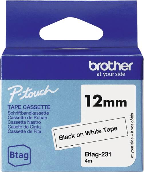 Brother Ribbon 12MM BTAG231 Black