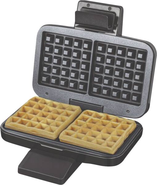 Cloer Doppel-Waffeleisen Brüsseler Waffelautomat 1459 Edelstahl-Schwarz