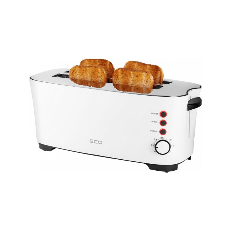 ECG ST 13730, Toaster 1350W für 4 Toastscheiben, weiss