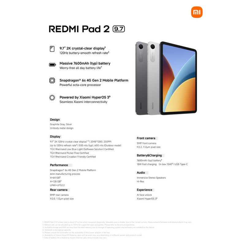 Xiaomi Redmi Pad 2 Wifi 64GB schwarz