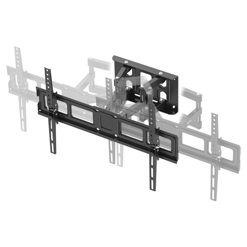 Hama TV-Wandhalterung FULLMOTION, 216 cm (85), VESA 100x100 bis 600x400, max.50kg, Schwenkarm, neigbar, ausziehbar, Schwarz