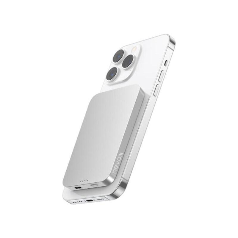 nevox MAGNETIC POWERBANK 5000mah - silber-weiss (Kompatibel mit MagSafe®)