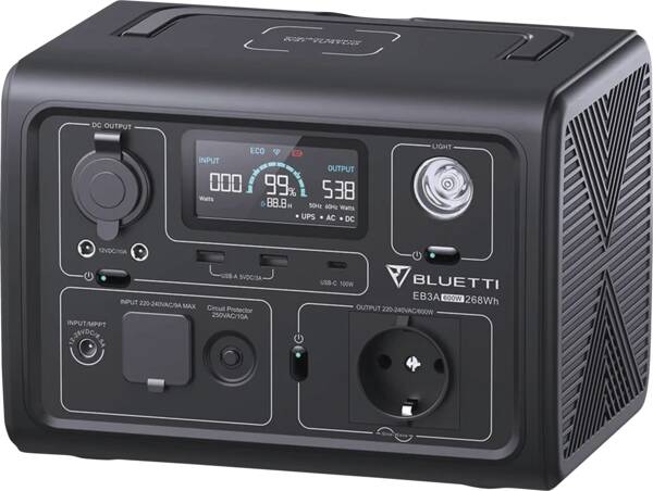 Bluetti Powerstation EB3A 600W / 268Wh Surge 1200W