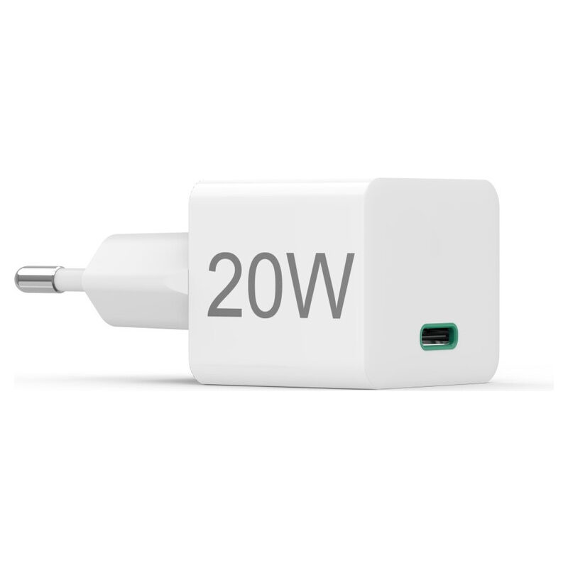 Hama Mini-Ladegerät USB-C, Schnelllader 20W, Qualcomm® Quick Charge™ /Power Delivery (PD), Weiss