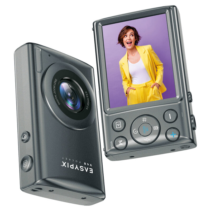 Easypix Digitalkamera V48 Pocket, Schwarz