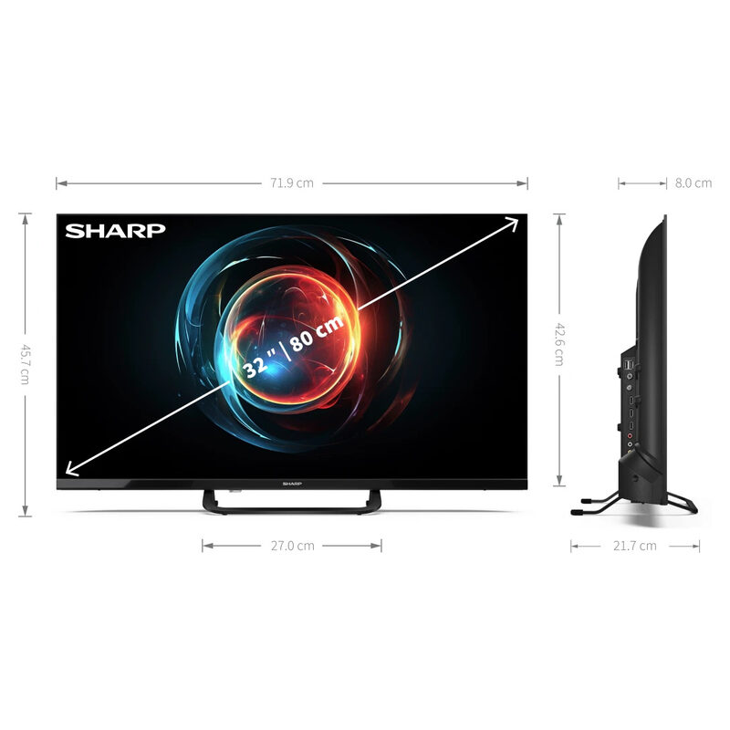 Sharp 32 Zoll FH8 FHD LED TV schwarz