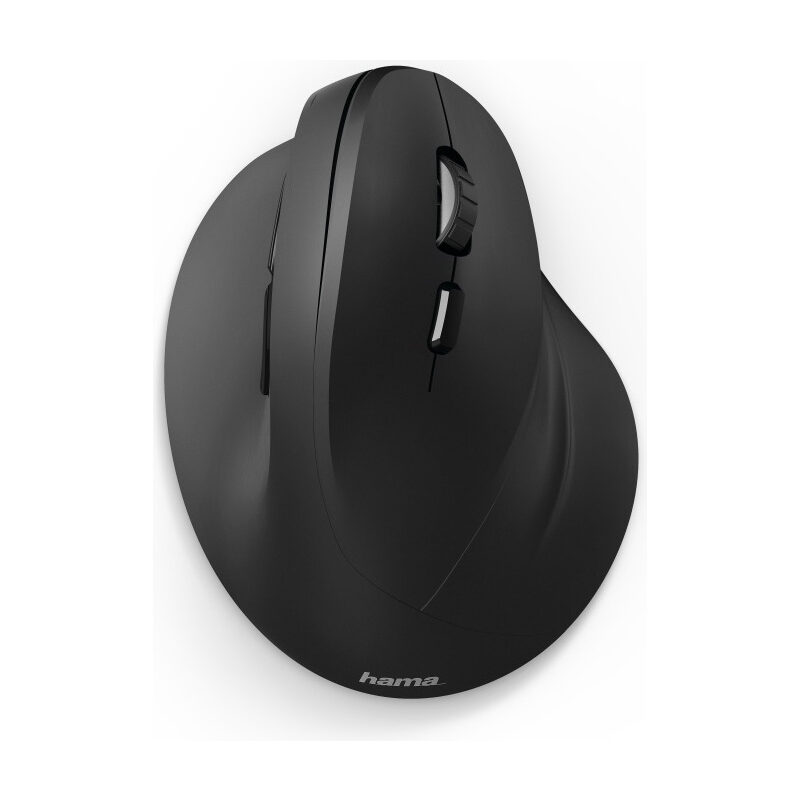 Hama Vertikale, ergonomische 6-Tasten-Funkmaus EMW-500, Schwarz