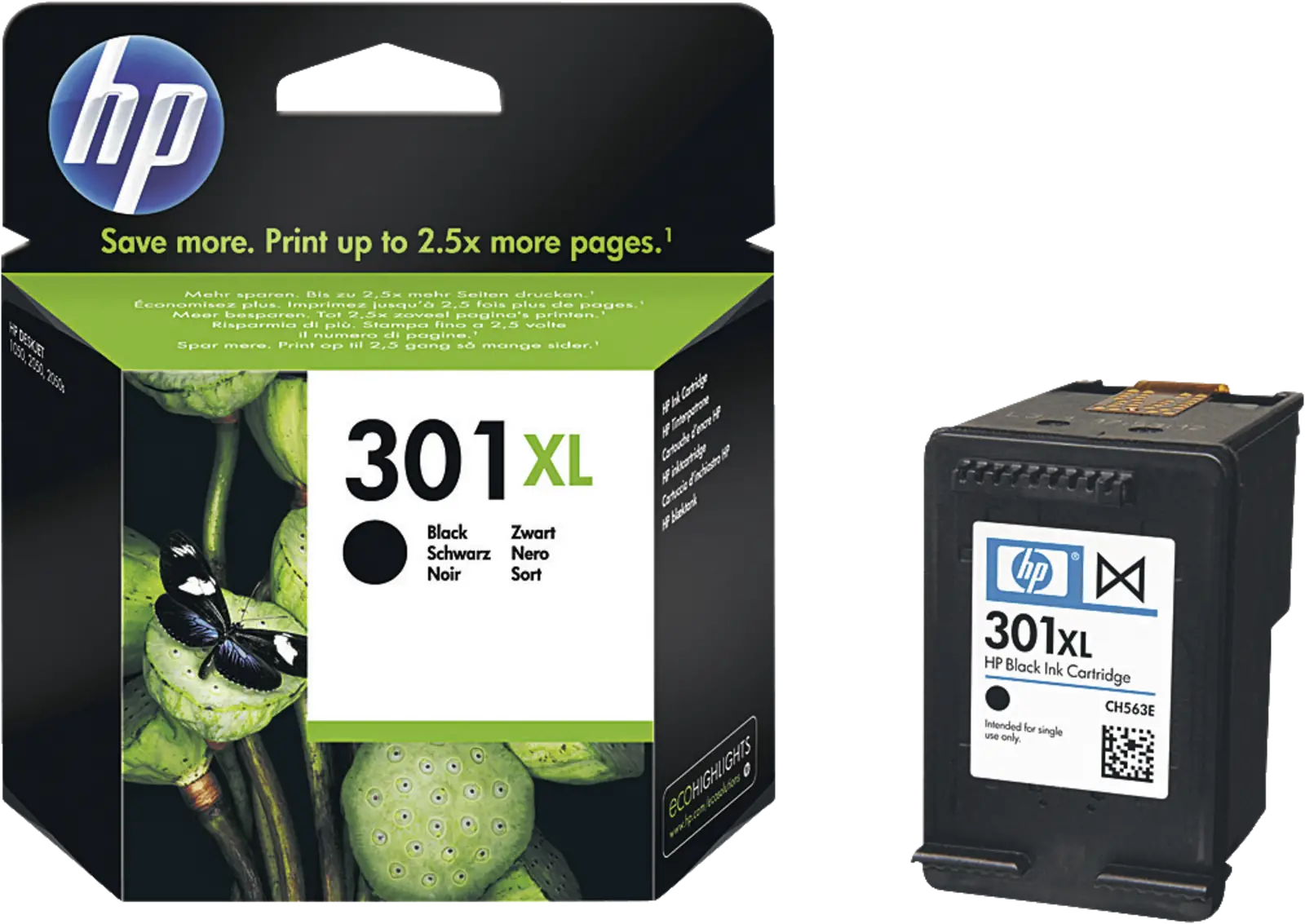 HP Tintenpatrone CH563EE HP 301XL — Schwarz