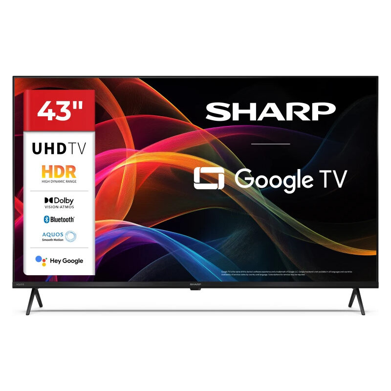 Sharp 43 Zoll 4K UHD LED Google TV schwarz