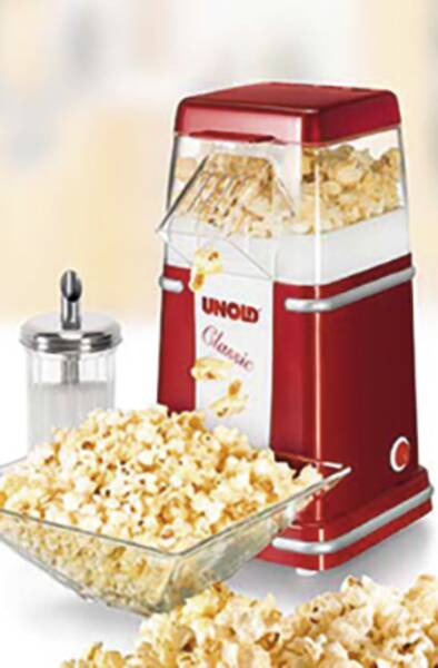 Unold Popcorn-Automat 48525 Popcornmaker Classic Rotmetallic-Silber