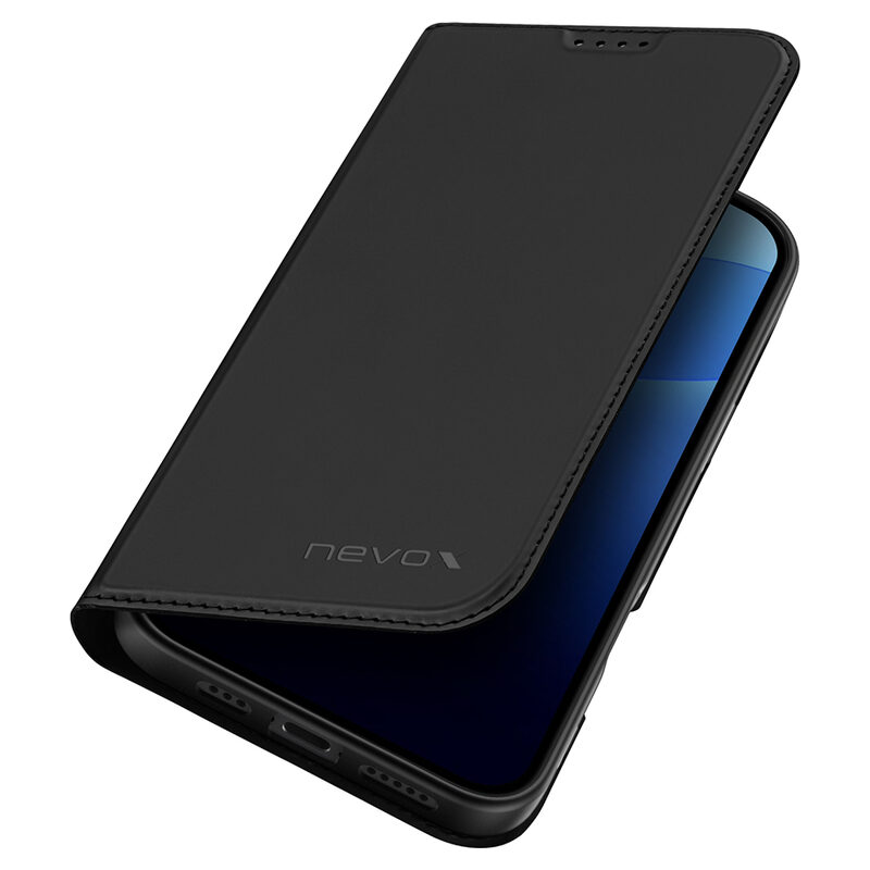 nevox Vario Booktasche, iPhone 16 Pro 6.3, schwarz