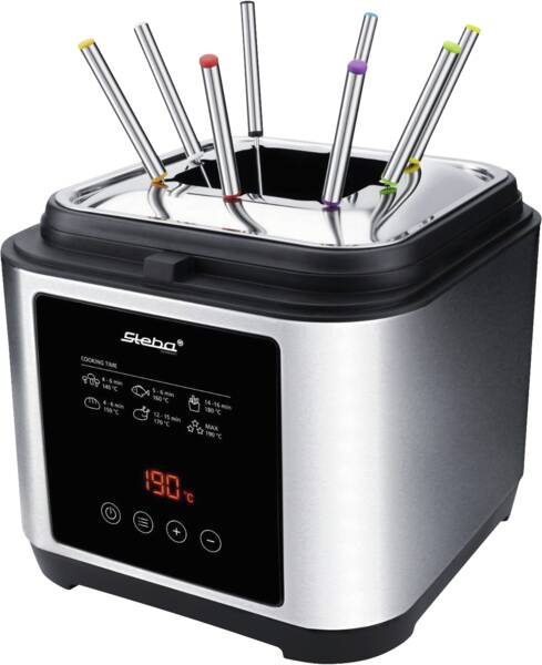 Steba Fondue-Fritteuse DF 150F Edelstahl-Schwarz